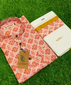 Men’s Golden Cream Dhoti Kurtha Set – Festival Ready