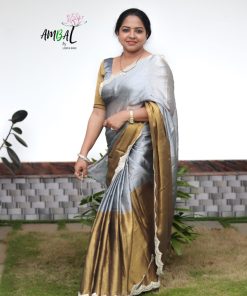 Alternative view of Double tone Raga tissue saree