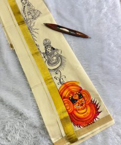 Onam Elegance Traditional Art Dhoti